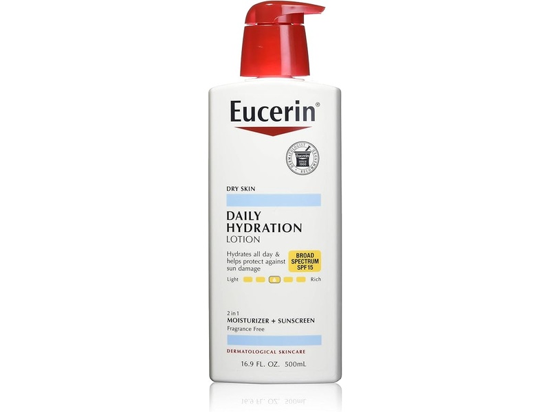 Eucerin daily hydration lotion 500ml spf15 moist+sunsreen