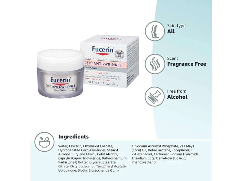 Eucerin Q10 Anti-wrinkle Face Creme 48gm