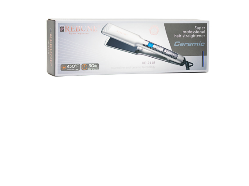 Rebune ceramic and hair straightener 50 watts blue re-2118