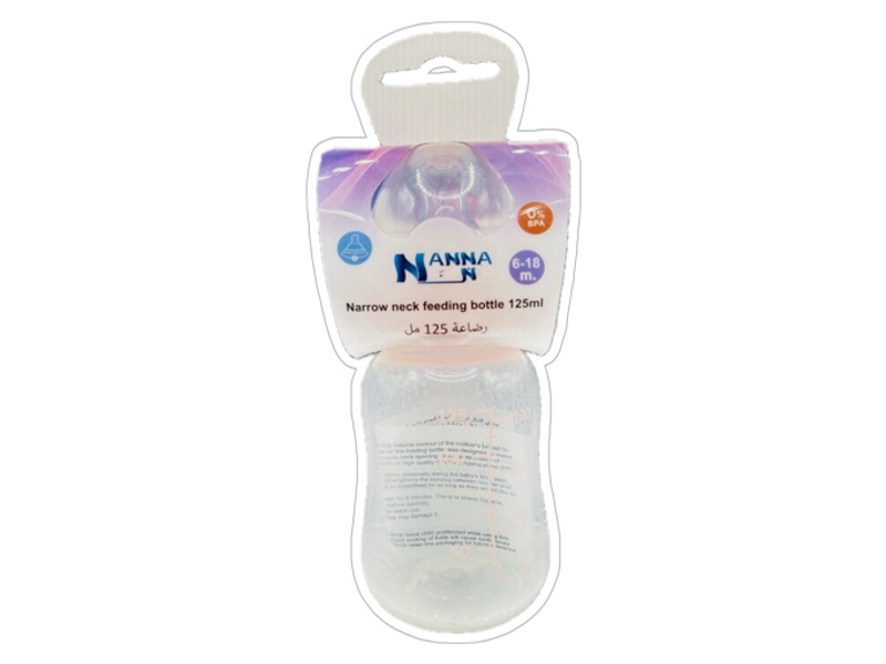 Nanna narrow neck feeding bottle 125ml nbp1-3000