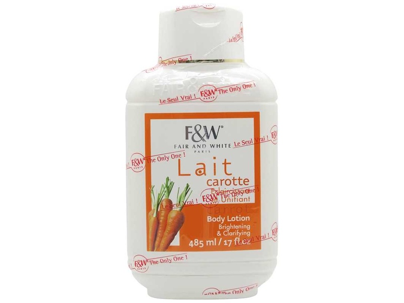 Fair & white original carrot body lotion brightening & clarifying 500 ml