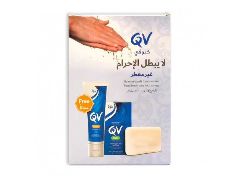 Qv soap bar 100gm & cream 50gm