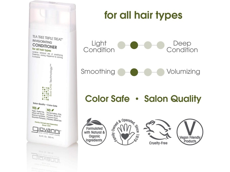 Giovanni tea tree triple treat invigorating conditioner for all hair types 250 ml