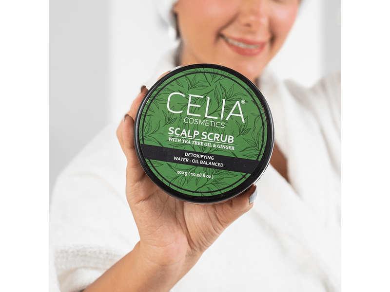 Celia scalp scrub with tea tree oil & ginger 300gm