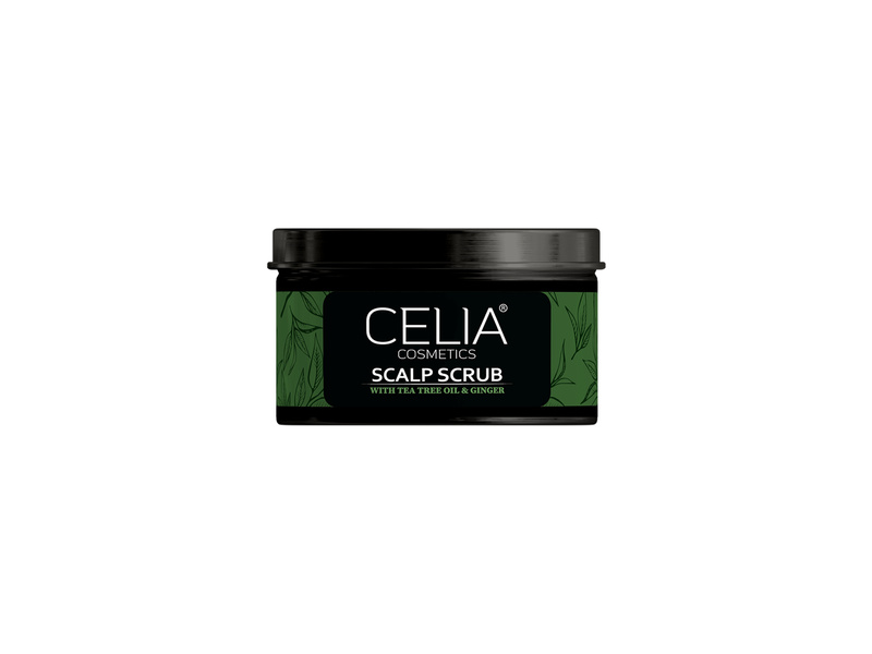 Celia scalp scrub with tea tree oil & ginger 300gm