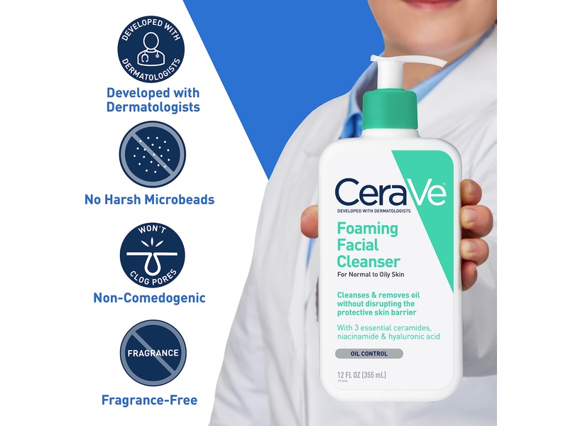 Cerave facial foaming cleanser 473ml normal oily skin