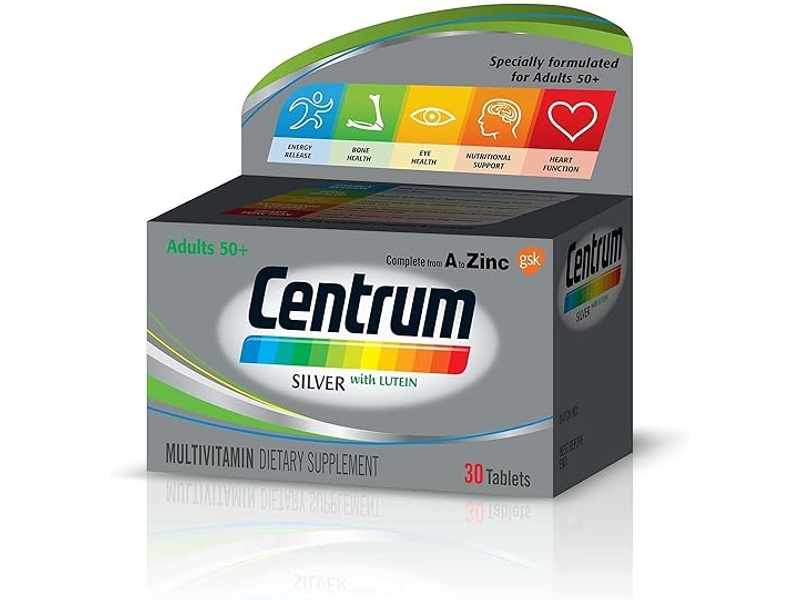 Centrum SILVER  Multivitamins, with a Unique Combination of Balanced Nutrients & Vitamin D, 30 Tabs