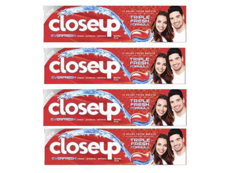 CLOSEUP TOOTHPASTE 75MLX4 RED HOT SPECIAL OFFER