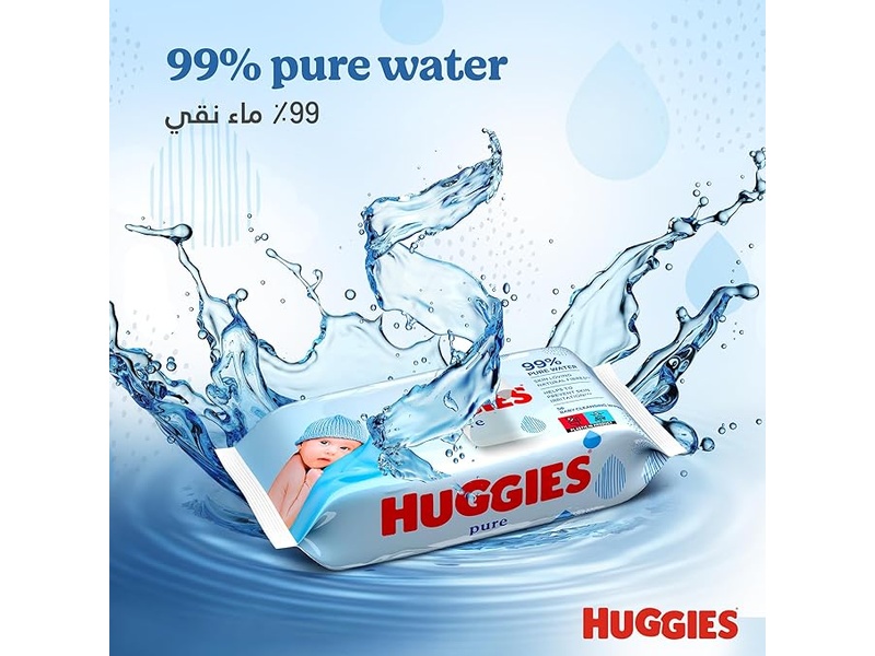 HUGGIES BABY WIPES 72 PURE 