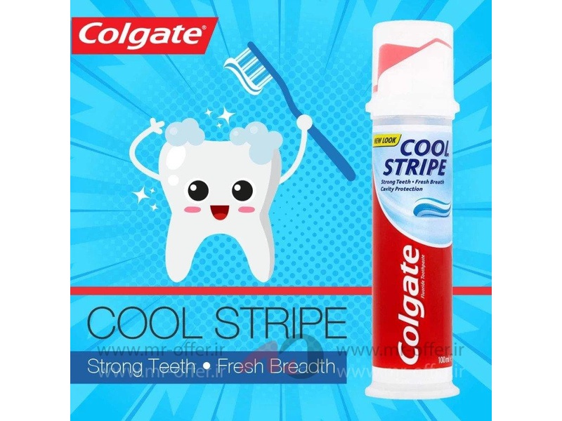 COLGATE TOOTHPASTE PUMP COOL STRIPE 100ML 