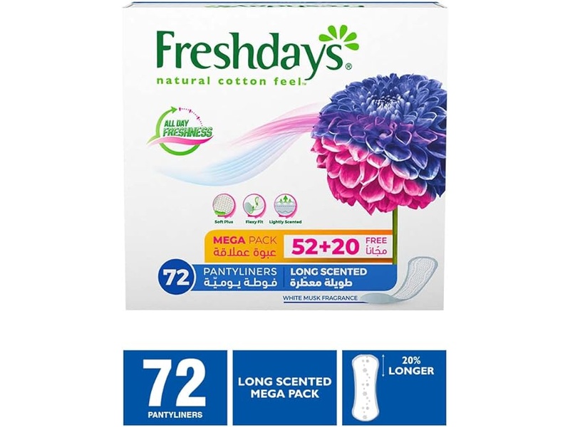 FRESHDAYS LONG PANTEGE 72 PACK MEGA 50+20