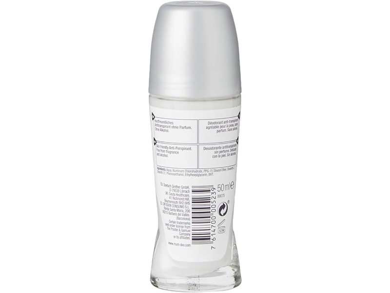 Mum deodorant roll on unperfumed 75ML