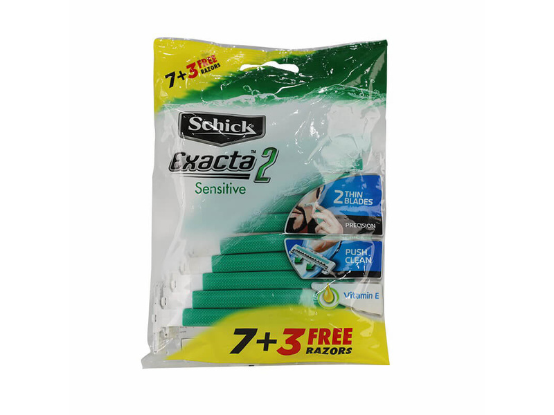 SCHICK RAZOR EXACTA 2 SENSITIVE 7+3 FREE