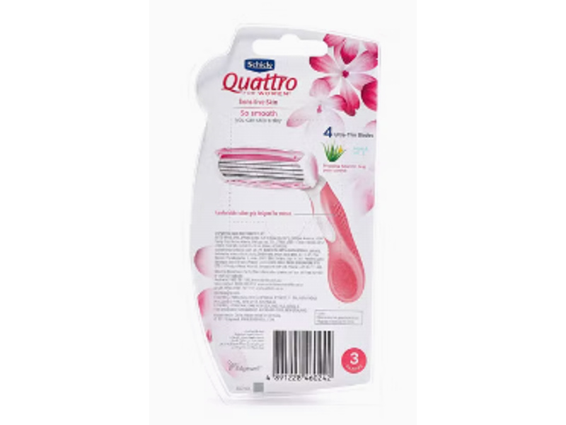 SCHICK WOMEN RAZOR QUATTRO SENSITIVE 3PCS