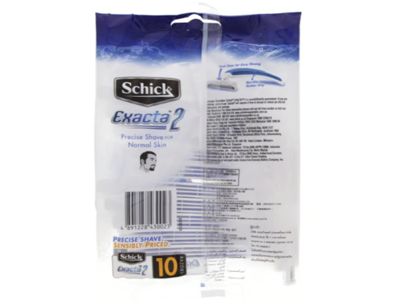 SCHICK RAZOR EXACTA 2 NORMAL 10PCS