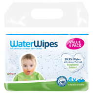 WATERWIPES BABY SOAPBERRY 60X4 PACK WIPES