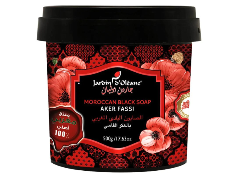 JARDIN OLEANE MOROCCAN BLACK SOAP 500 GM AKER FASSI