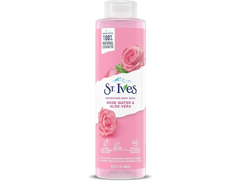 ST IVES BODY WASH ROSE WATER & ALOE VERA 650ML