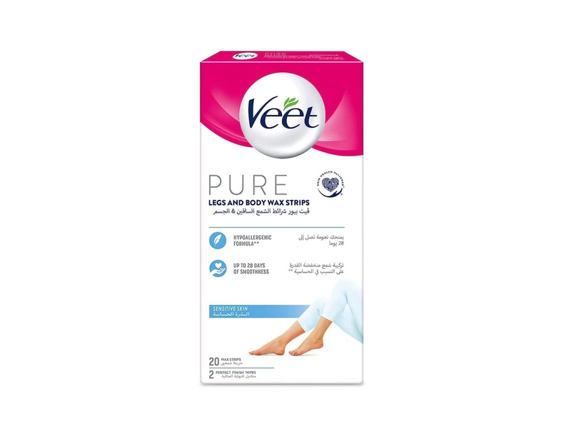 VEET PURE WAX STRIPS BODY 20 PACK  SENSITIVE SKIN