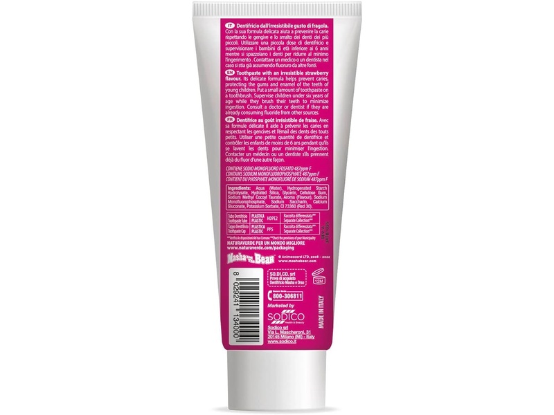 MASHA & BEAR TOOTH GEL 75ML STRAWEBERRY