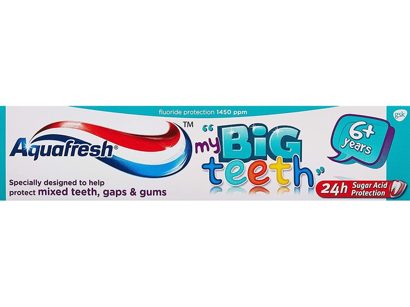 AQUAFRESH KIDS T/PASTE 50ML BIG TEETH TUBE 6Y-8