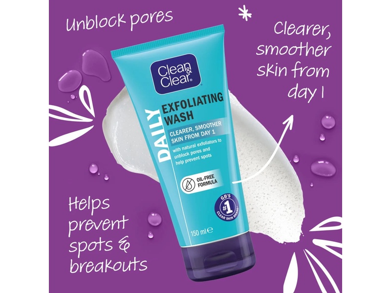 CLEAN & CLEAR DAILY WASH 150ML EXFOLIATING