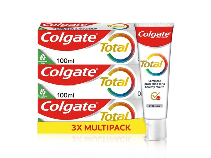 COLGATE T/PASTE 100ML TOTAL ORIGINAL TRIPLE PACK