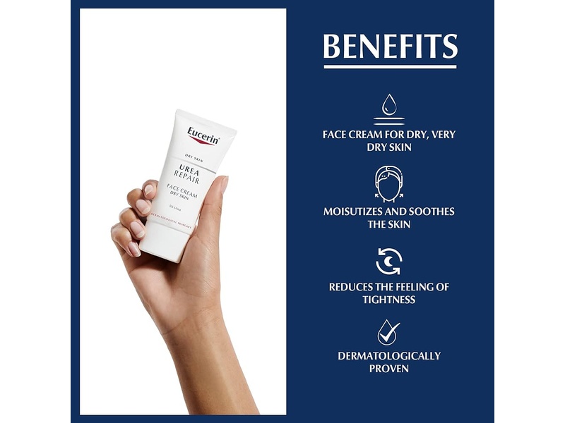 EUCERIN DRY SKIN UREA REPAIR 5% 50ML REPLENISHING FACE CREAM