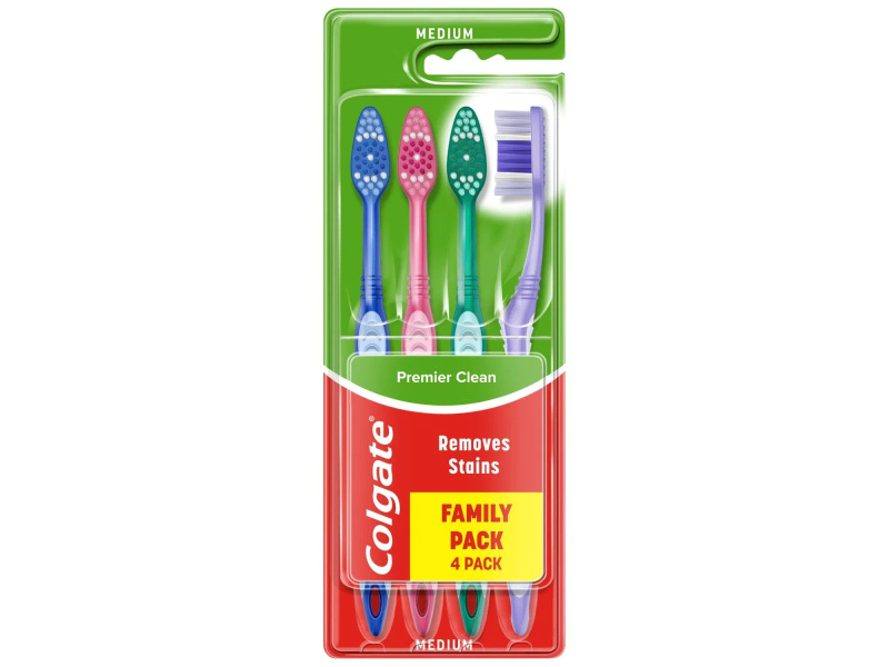 COLGATE TOOTH BRUSH PREMIER CLEAN MEDIUM 4S