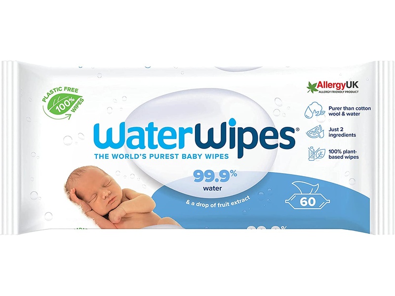 WATERWIPES SENSITIVE NEWBORN BIO BABY WIPES 60S