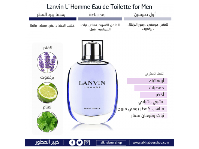 LANVIN LHOMME EAU DE TOILETTE SPRAY 100ML