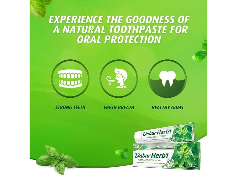 Dabur herbal basil toothpaste 150gm