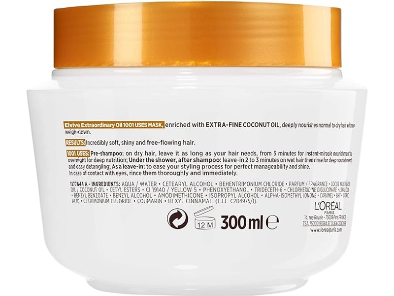 Loreal Elvive Ext Coconut Oil Mask Pot 300ml