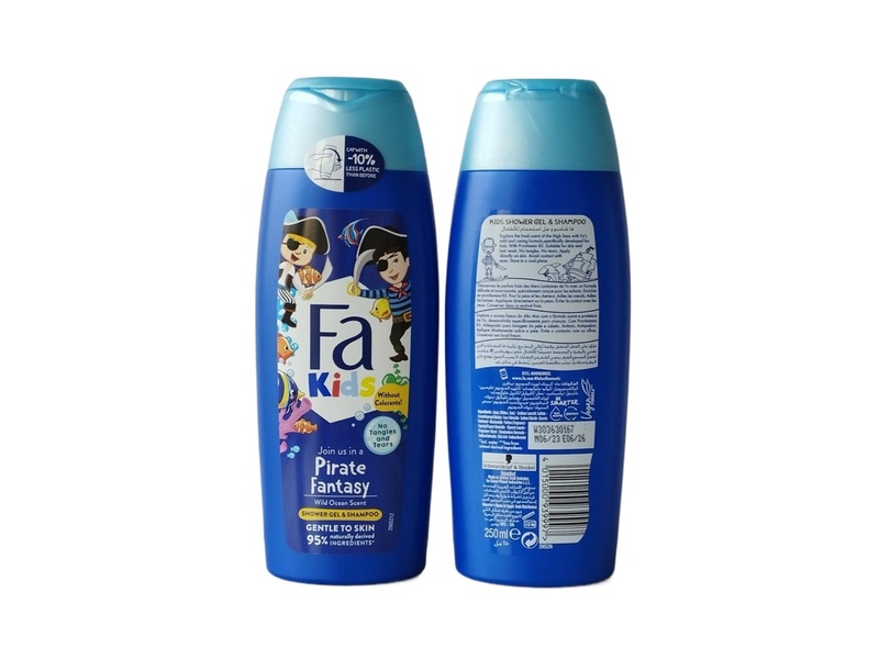 FA KIDS SHOWER GEL & SHAMPOO WITH WILD OCEAN SCENT 250ML