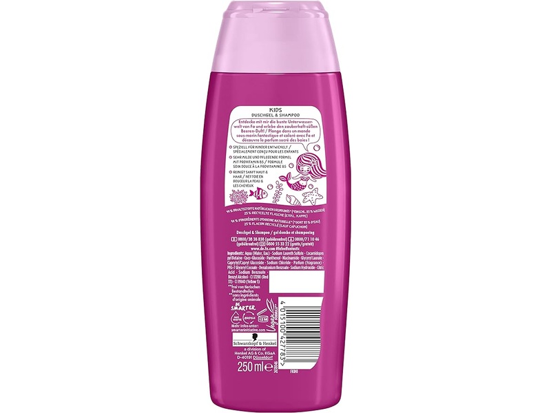 FA KIDS SHOWER GEL & SHAMPOO WITH SWEET BERRY 250ML