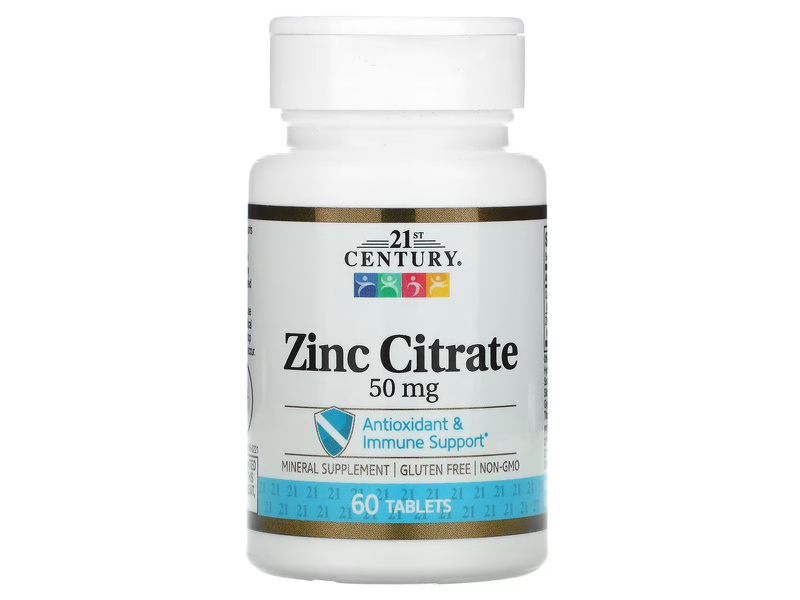 21ST CENTURY ZINC CITRATE 50GM 60TABLETS