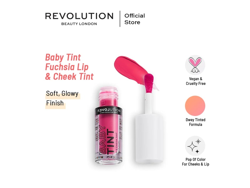 REVOLUTION LIP BABY TINT FUCHSIA U-260 V221