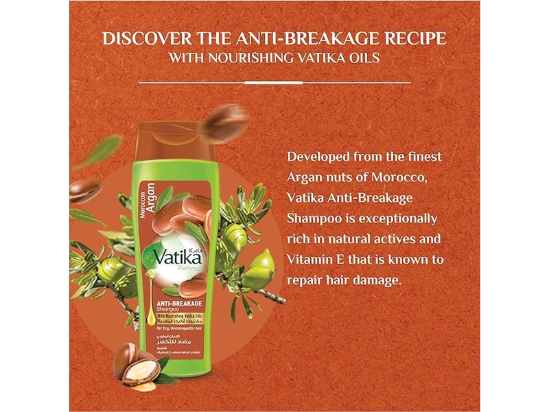 Vatika shampoo 400ml argan moistrure