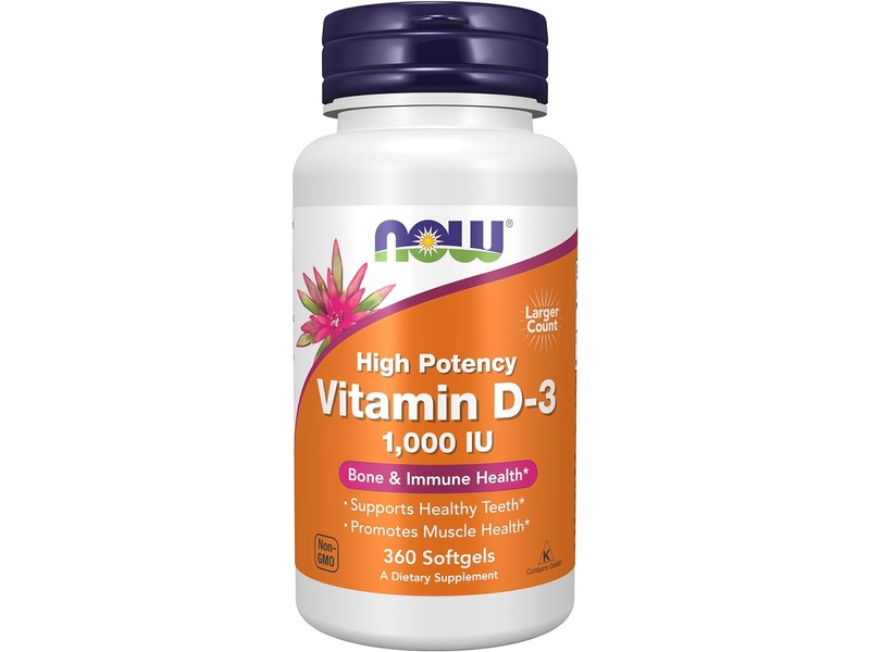 NOW FOODS VITAMIN D-3 HIGH POTENCY 1000 IU 120 VEG CAPS