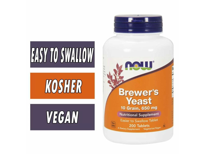 NOW BREWER YEAST 10 GRAIN 650MG 200 TAB