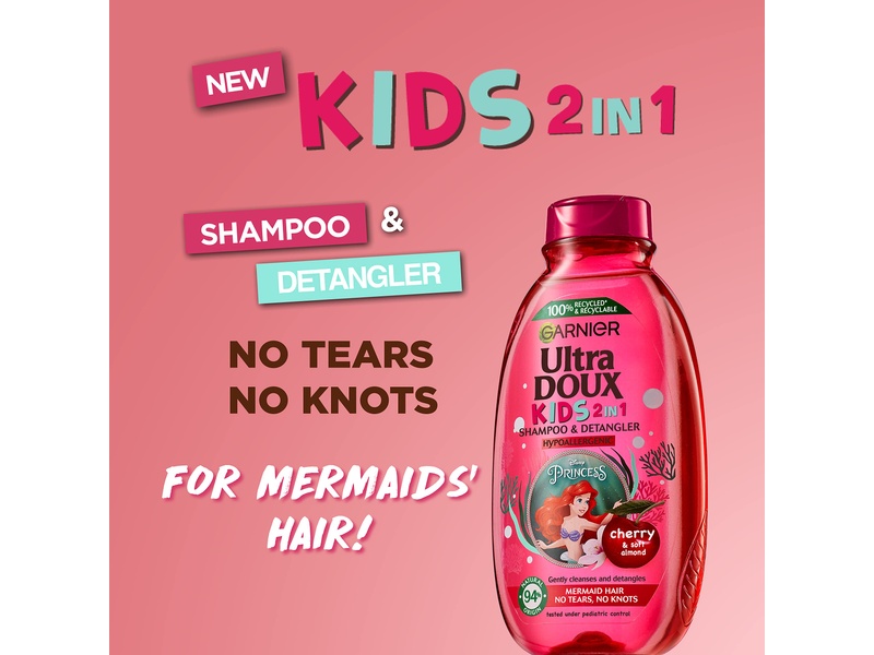 GARNIER ULTRA DOUX KIDS 2IN1 CHERRY SHAMPOO 400ML