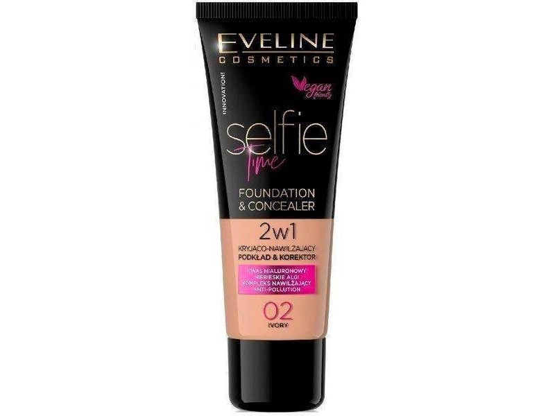 EVELINE SELFIE FOUNDATION CONCEALER 30ML 02 IVORY