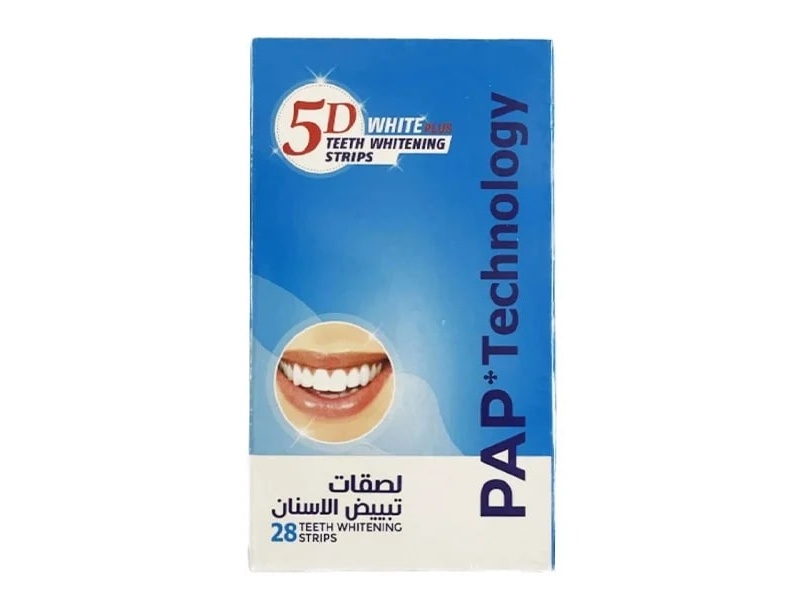 5D WHITE PLUS TEETH WHITENING 28 STRIPS(PAP TECHNOLOGY)