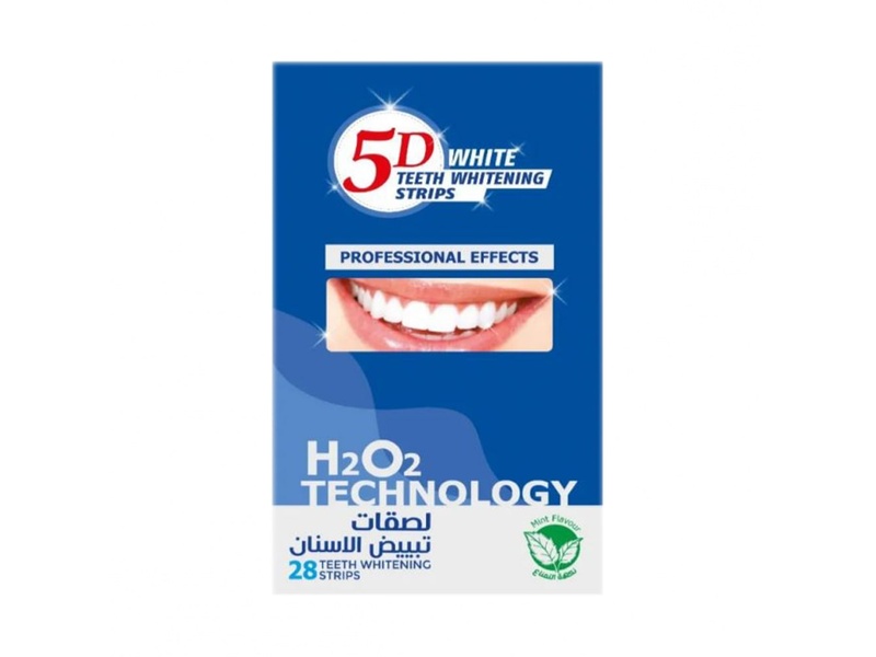 5D WHITE TEETH WHITENING 28 STRIPS (H2O2 TECHNOLOGY)