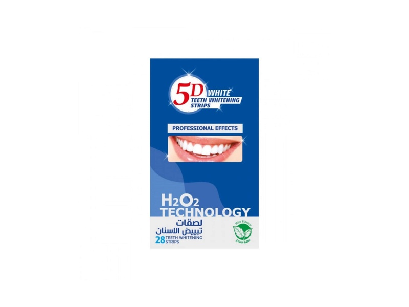 5D WHITE TEETH WHITENING 28 STRIPS (H2O2 TECHNOLOGY)