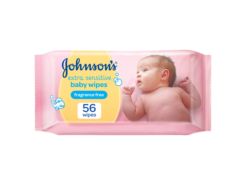 Johnsons extra sensitive baby wipes 56 wipes