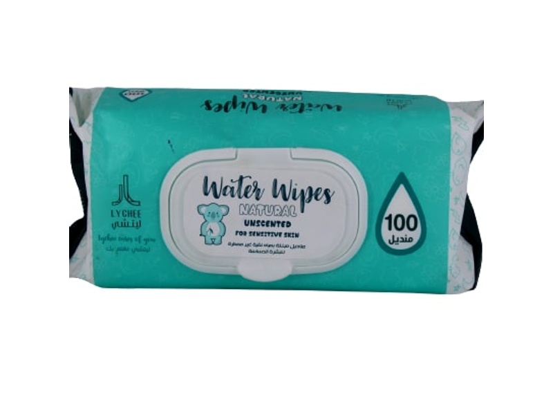 WATER WIPES NATURAL UNSCENTED 60 WIPES SENSITIVE SKIN LYCHEE