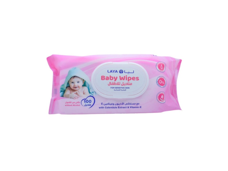 LAYA BABY WIPESS 100 WIPES VITAMIN E