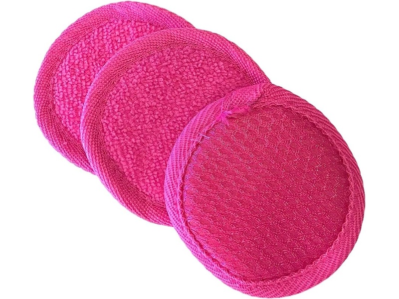 CECILIA RED REUSABLE MAKEUP REMOVER PADS 3 PADS