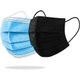 FACE MASKS 3 LAYERS (BLUE & BLACK) 50PCS